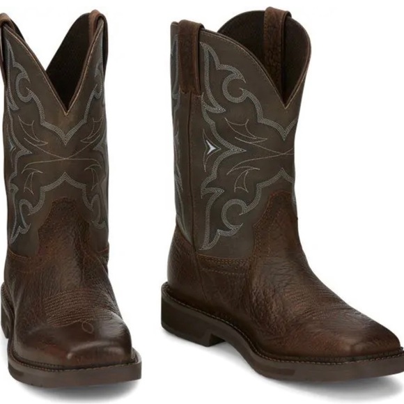 SE4312 Justin Work Boots - Slate Waterproof - Picture 1 of 6